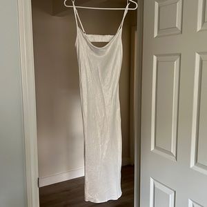 White satin dress